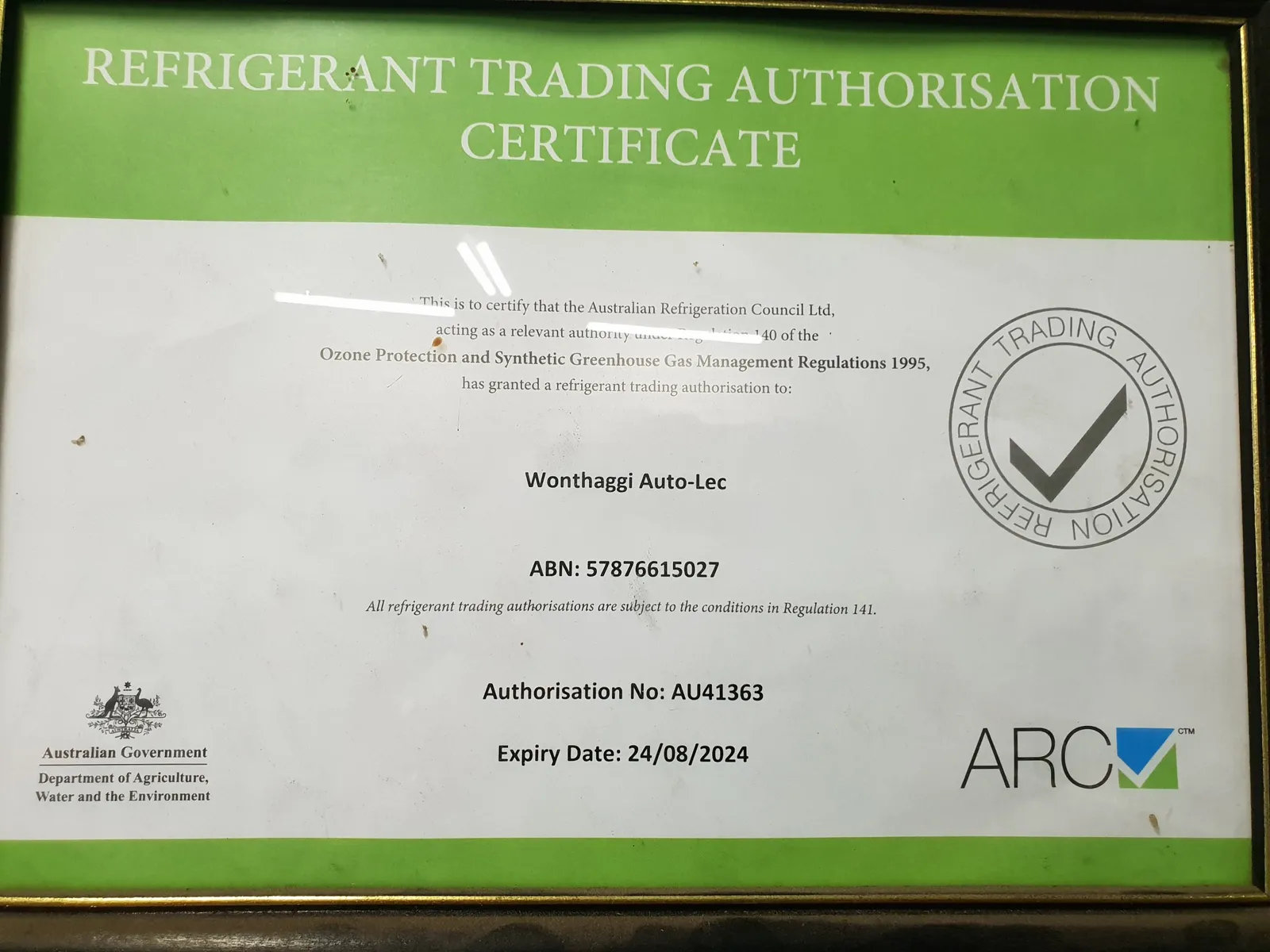 ARC Certificate